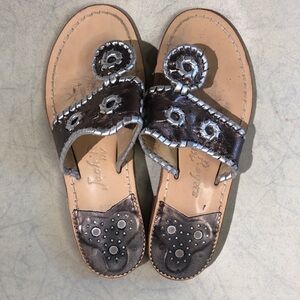 Jack Rogers 6.5 bronze and silver sandal